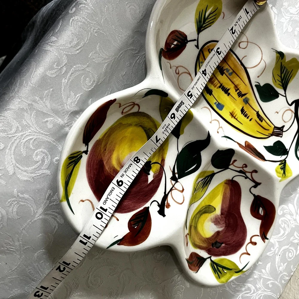 Italian Pottery Serving Tray‎ Antipasto Sectioned Olives Ceramic hand painted